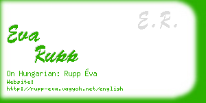 eva rupp business card